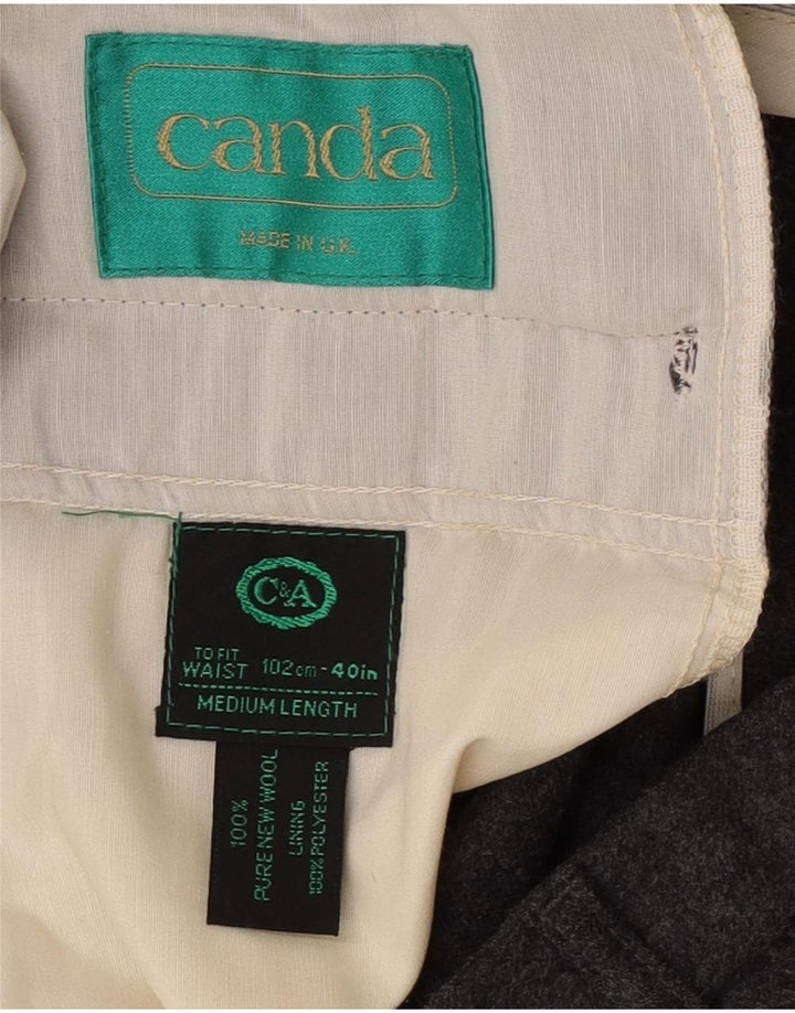 Ανδρικό παντελόνι C&A Canda Regular Casual W40 L31 Γκρι νέο μαλλί