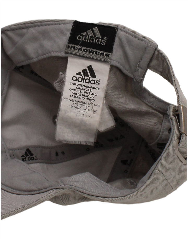 Γραφικό καπέλο μπέιζμπολ Adidas Boys One Size Γκρι βαμβακερό