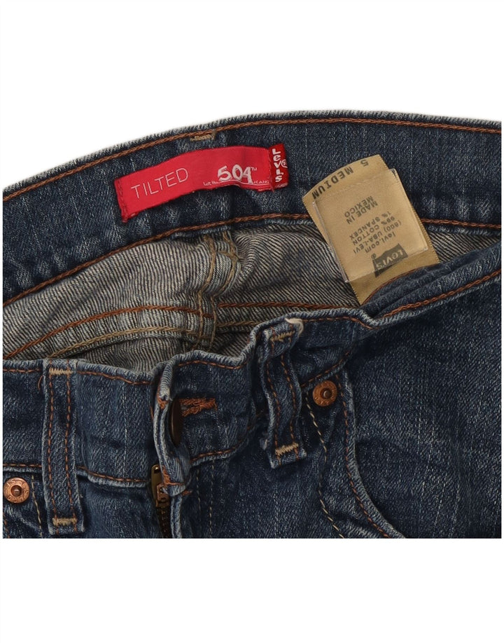 Levi's Womens 504 Tilted Slim Jeans US 5 Medium W30 L32 Blue Cotton