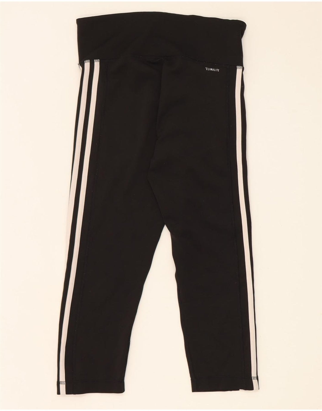 Adidas Γυναικεία κολάν Capri Climalite UK 8/10 Μικρό μαύρο πολυεστέρα