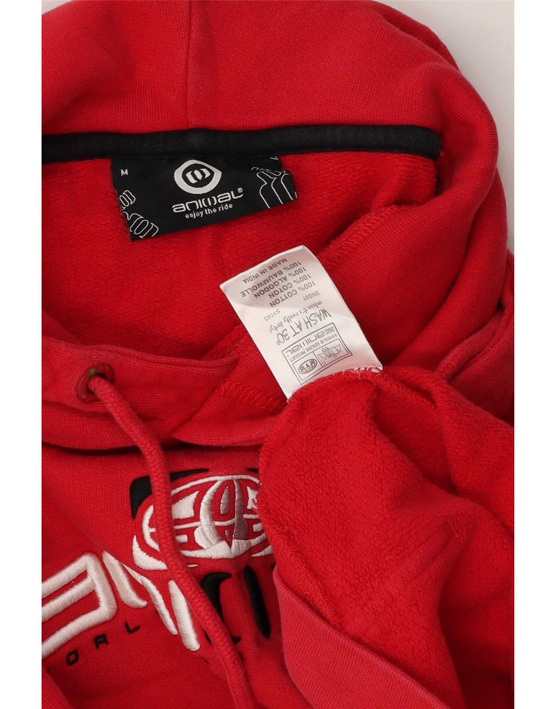 Ανδρικό Animal Graphic Hoodie Jumper Μεσαίο κόκκινο βαμβακερό