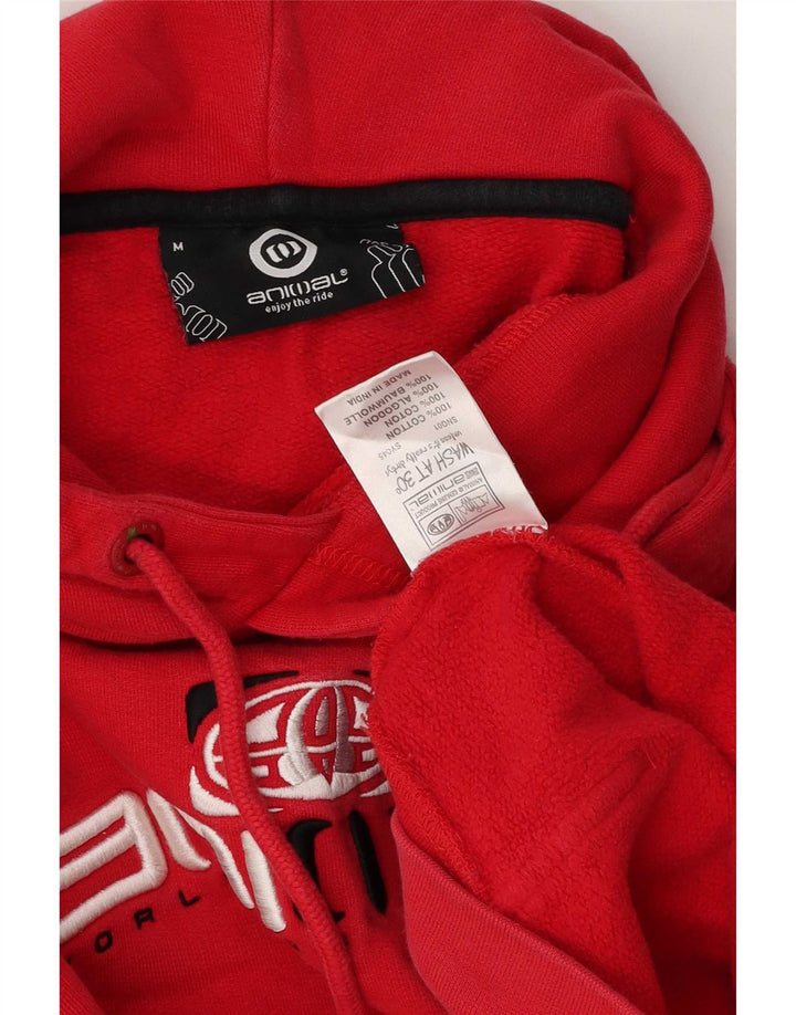 Ανδρικό Animal Graphic Hoodie Jumper Μεσαίο κόκκινο βαμβακερό
