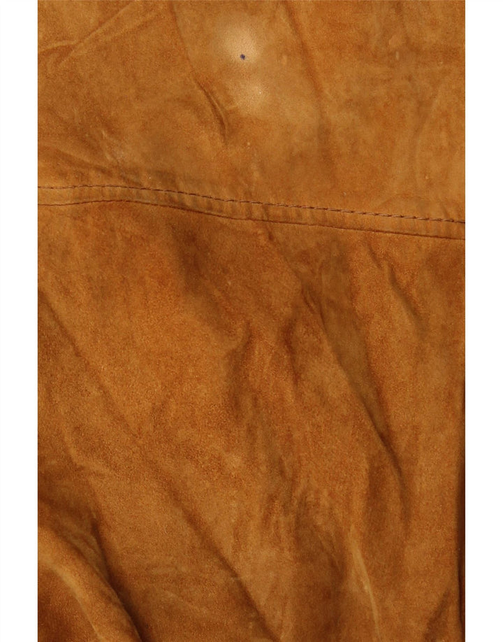 VINTAGE Ανδρικό Suede Bomber Jacket UK 38 Medium Beige