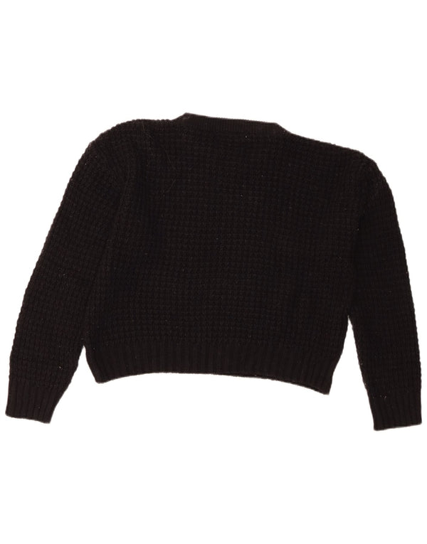 Zara Γυναικείο πουλόβερ με λαιμόκοψη Crop Crop UK 14 Medium Black