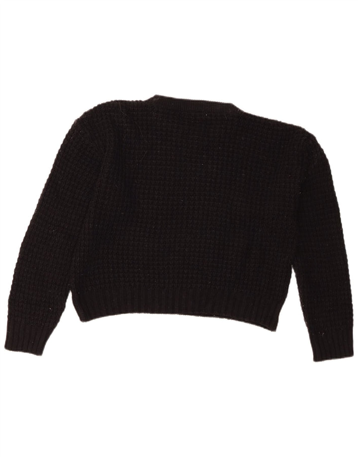 Zara Γυναικείο πουλόβερ με λαιμόκοψη Crop Crop UK 14 Medium Black