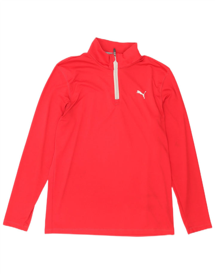 Ανδρική φόρμα πουλόβερ με φερμουάρ Puma, μεσαίο κόκκινο πολυεστέρας