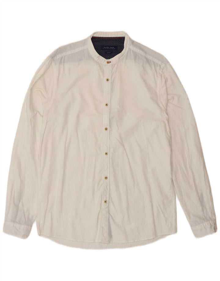 Ανδρικό πουκάμισο Zara Slim Fit μεγάλο λευκό