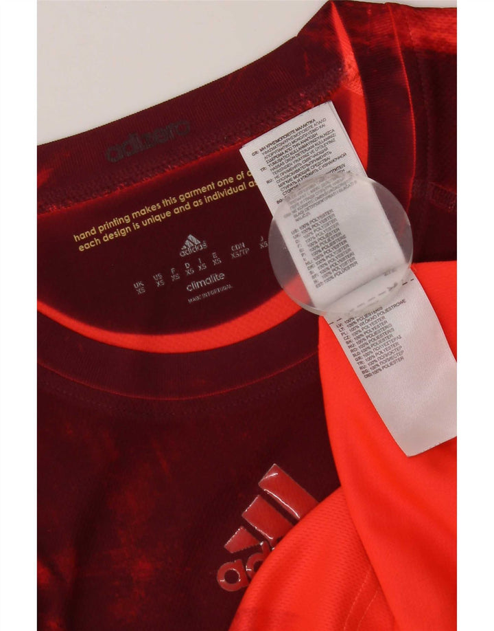 Ανδρικό T-Shirt Climalite Adidas Top XS Red Tie Dye Polyester