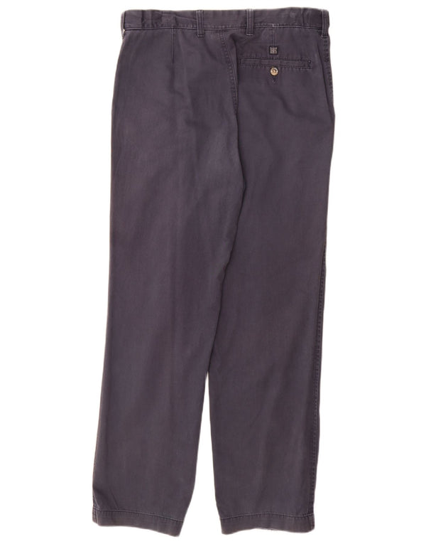 Marks & Spencer Ανδρικό κανονικό παντελόνι Chino W32 L31 Navy Blue Cotton