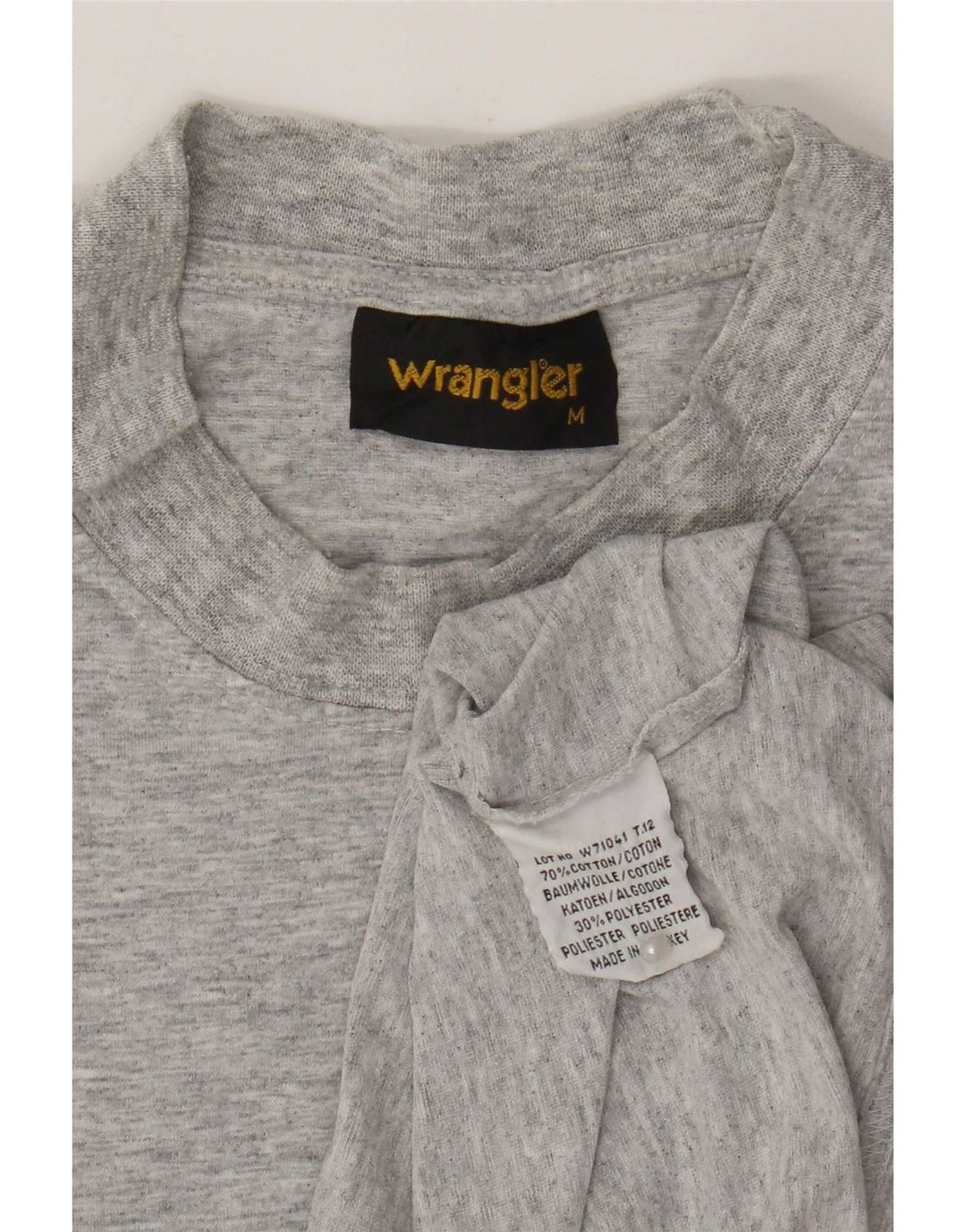 Ανδρικό T-Shirt Wrangler Τοπ μεσαίου γκρι βαμβακερό