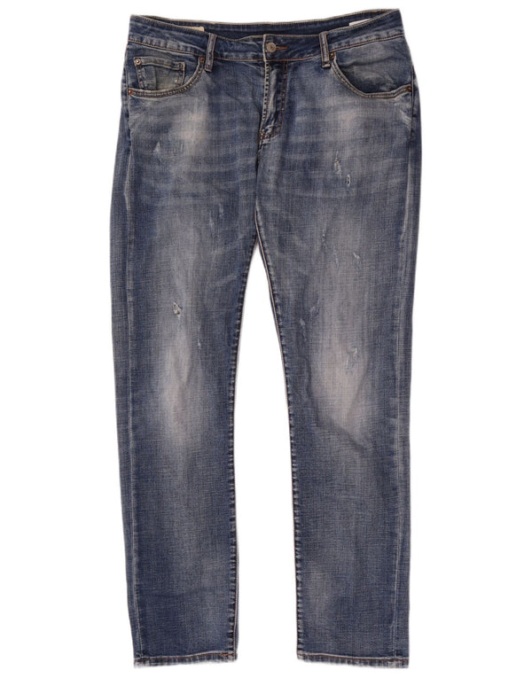 Levi's Mens 511 Distressed Slim Jeans W32 L32 Blue Cotton