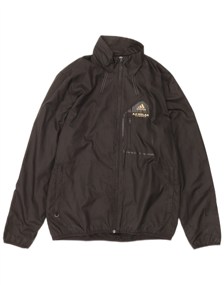 Adidas Ανδρικό μπουφάν βροχής UK 38 Medium Μαύρο Πολυεστέρας