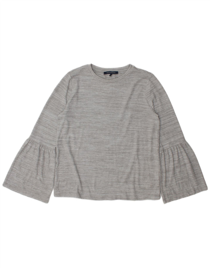 French Connection Γυναικείο τοπ μακρυμάνικο UK 16 Large Grey Flecked Polyester