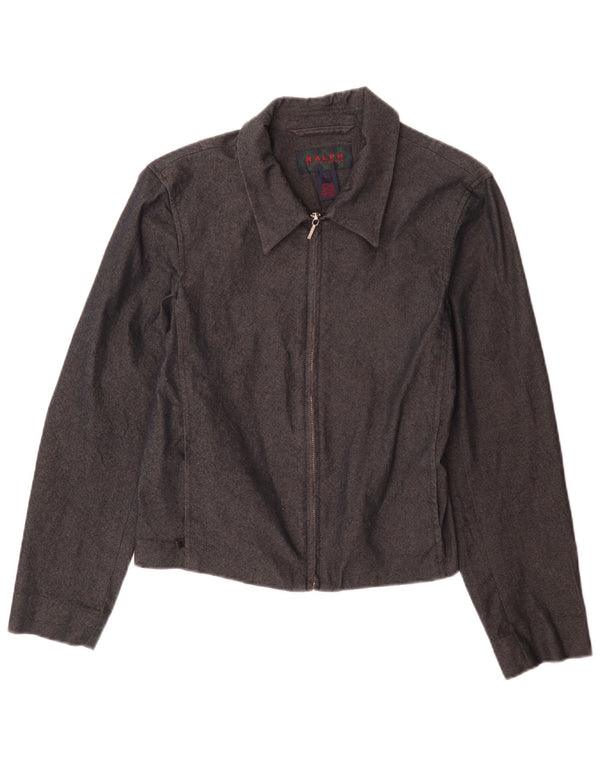 Ralph Lauren Γυναικείο Bomber Jacket UK 14 Large Grey Cotton