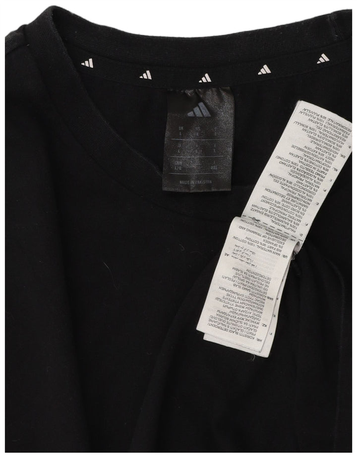 Ανδρικό T-Shirt Adidas Top μεγάλο μαύρο βαμβακερό
