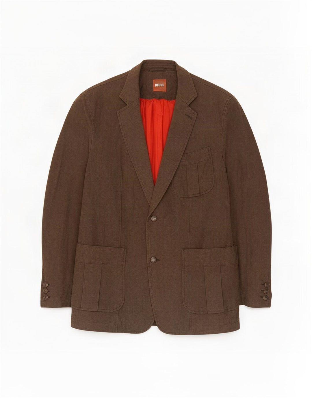 Ανδρικό σακάκι σακάκι Hugo Boss με 2 κουμπιά EU 54 2XL καφέ βαμβακερό
