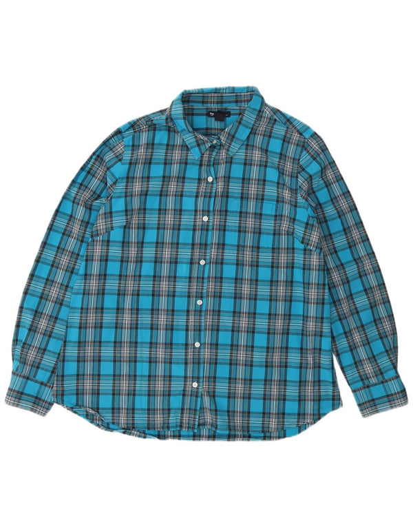 Γυναικείο πουκάμισο Gap Boyfriend Fit UK 16 Large Blue Check Cotton