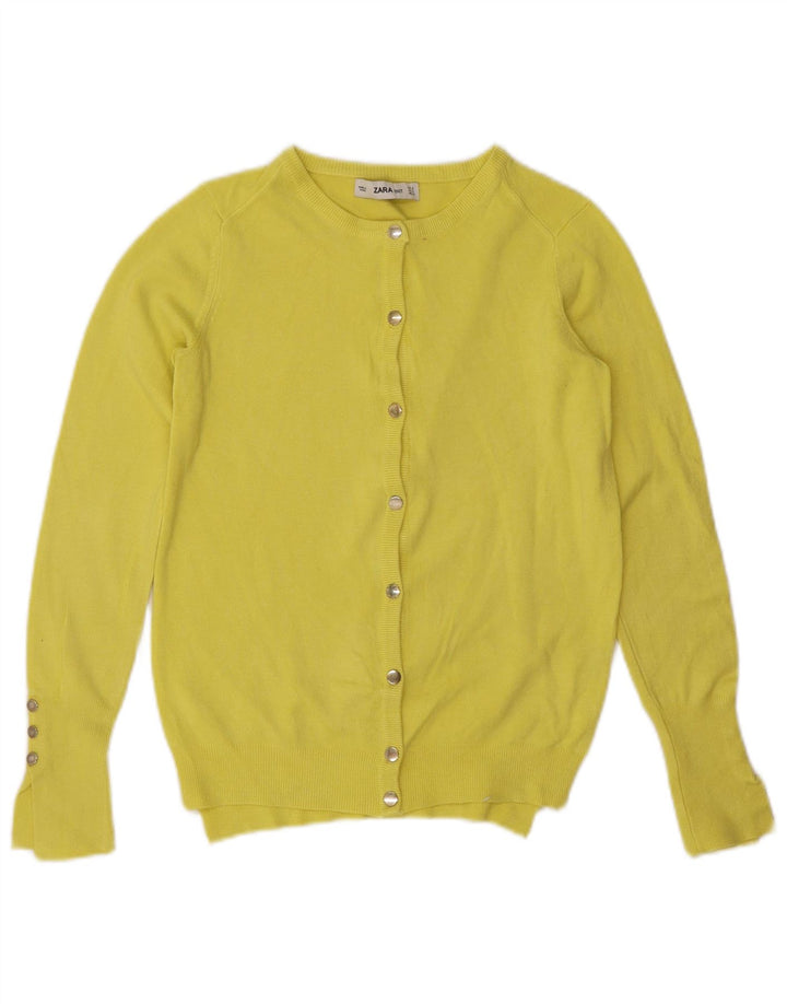 Zara Γυναικεία Ζακέτα UK 10 Small Yellow