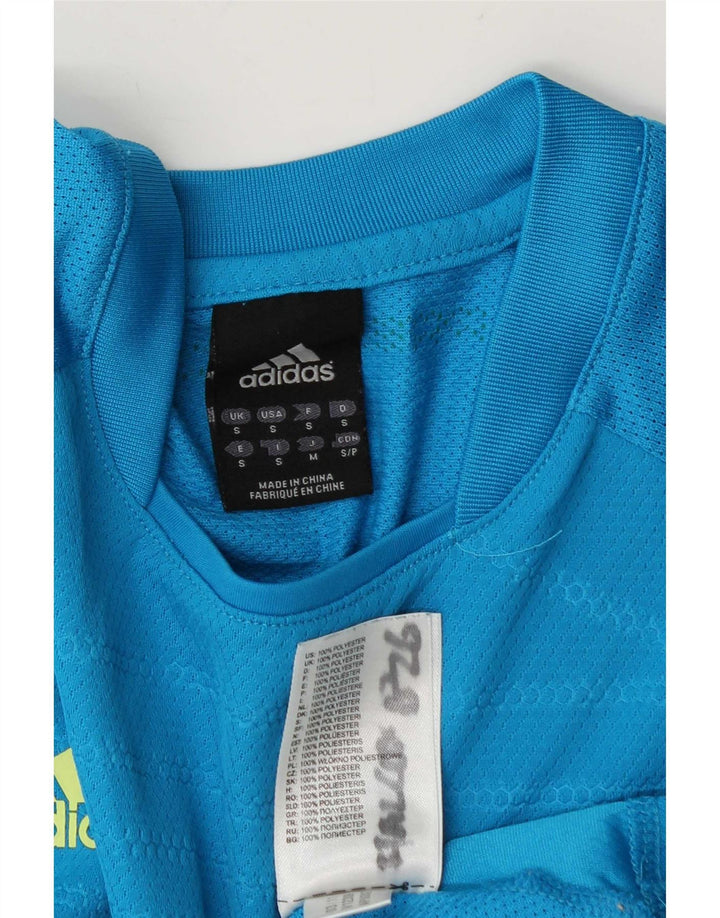 Ανδρικό T-Shirt Adidas Top Small Blue Polyester