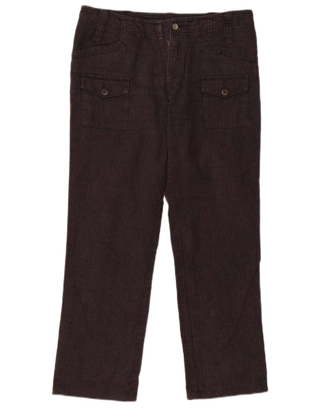 ELLESSE Γυναικείο ίσιο παντελόνι Cargo IT 44 Medium W32 L28 Grey Pinstripe