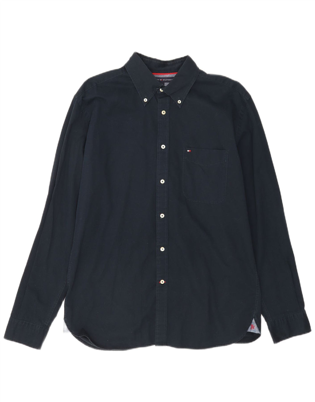 Ανδρικό πουκάμισο TOMMY HILFIGER Μεγάλο μπλε βαμβακερό