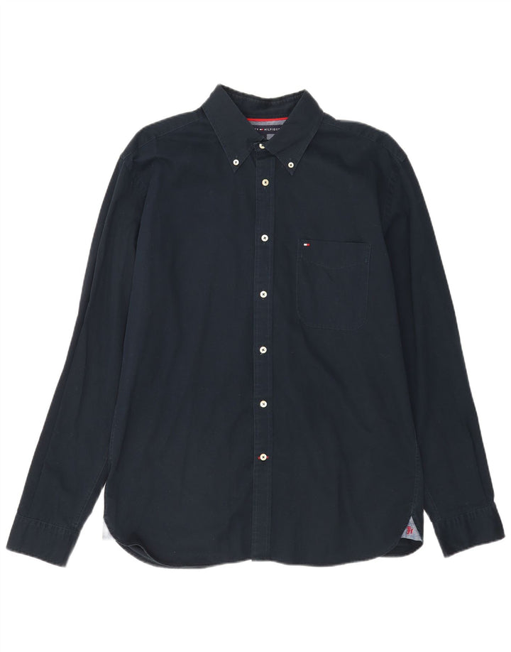 Ανδρικό πουκάμισο TOMMY HILFIGER Μεγάλο μπλε βαμβακερό