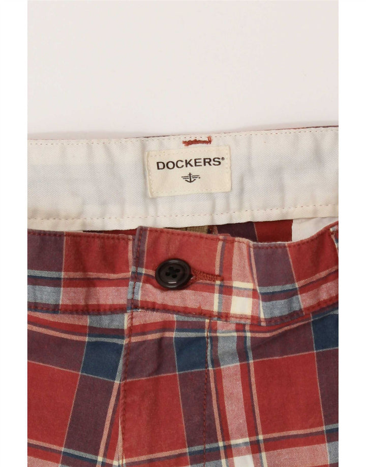 Ανδρικό σορτς Chino Dockers W34 Μεγάλο κόκκινο βαμβακερό