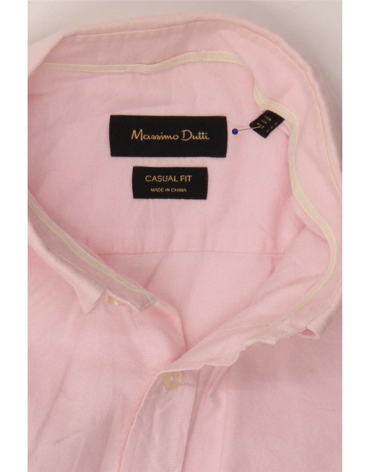 Ανδρικό πουκάμισο Massimo Dutti Casual Fit μεγάλο ροζ