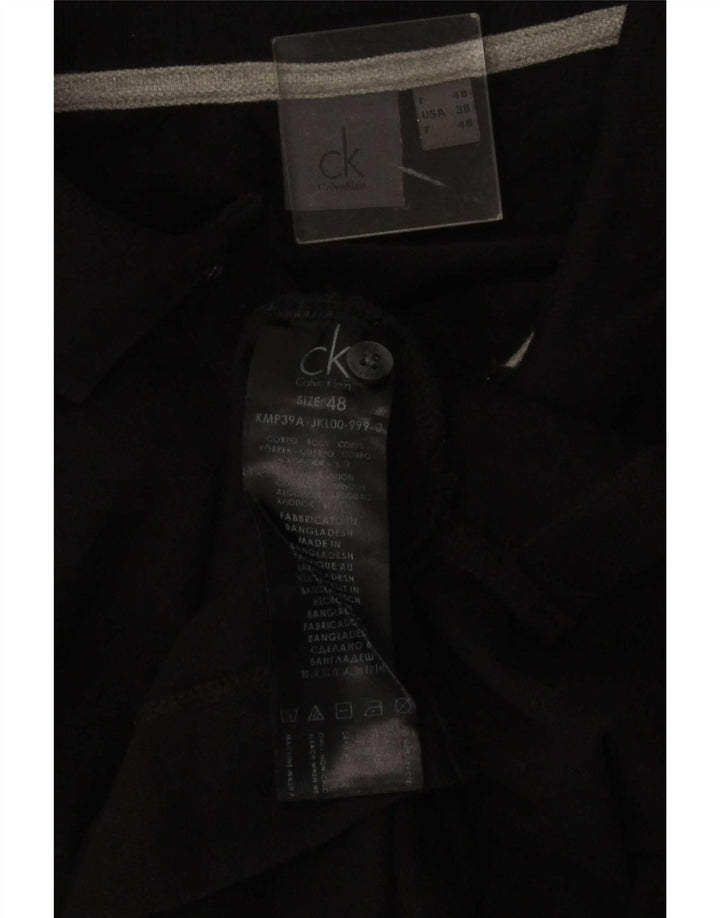 Calvin Klein Ανδρικό Πόλο Μπλουζάκι IT 48 Μεσαίο μαύρο βαμβακερό