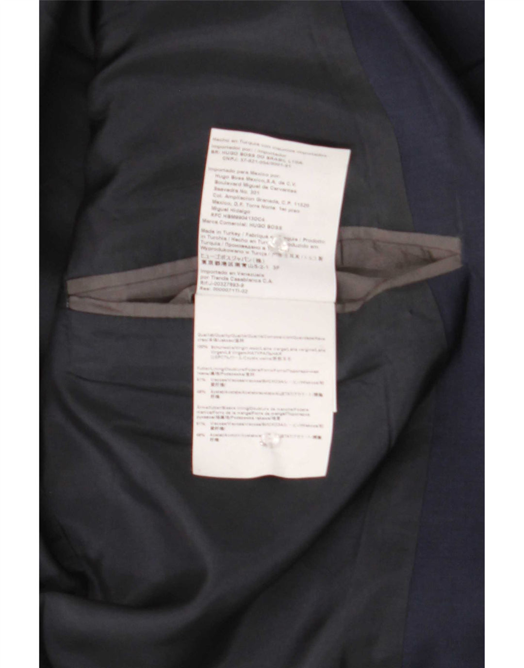 Hugo Boss Ανδρικό σακάκι μπλέιζερ με 2 κουμπιά EU 46 Small Navy Blue Virgin Wool