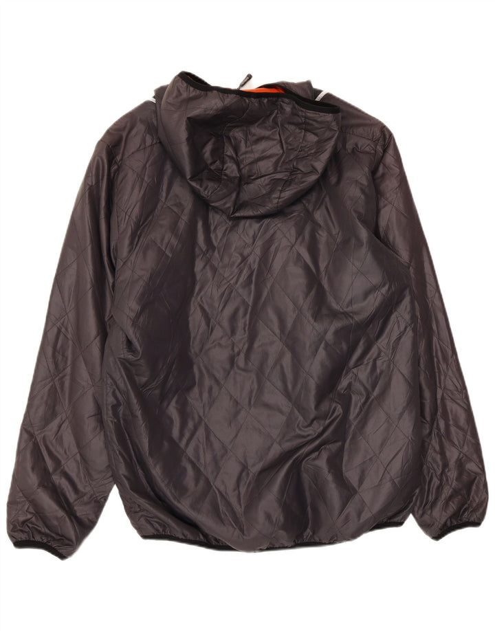 UMBRO Mens Graphic Hooded Padded Jacket UK 40 Large Black