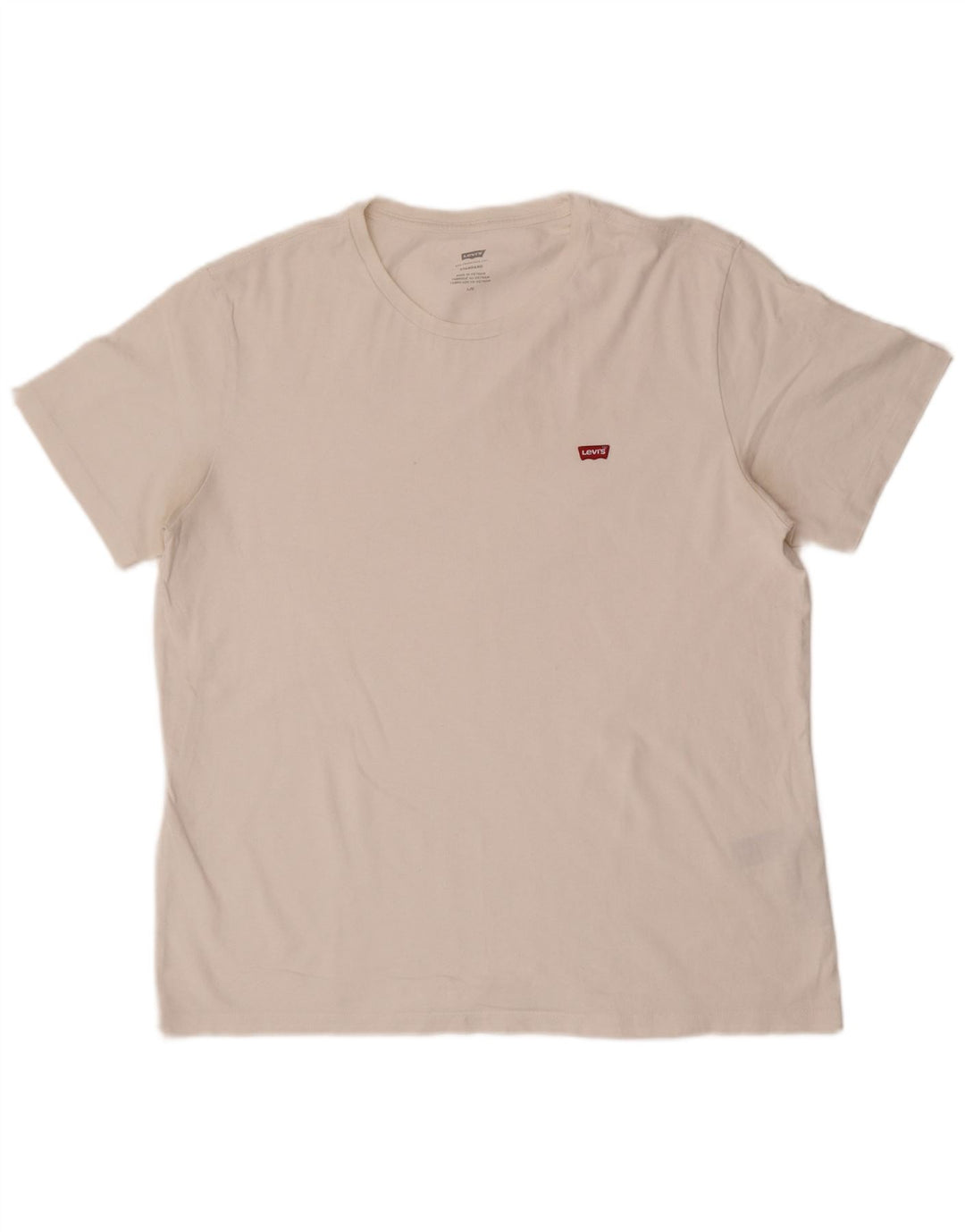 Ανδρικό μπλουζάκι Levi's Standard Top Large White Βαμβακερό