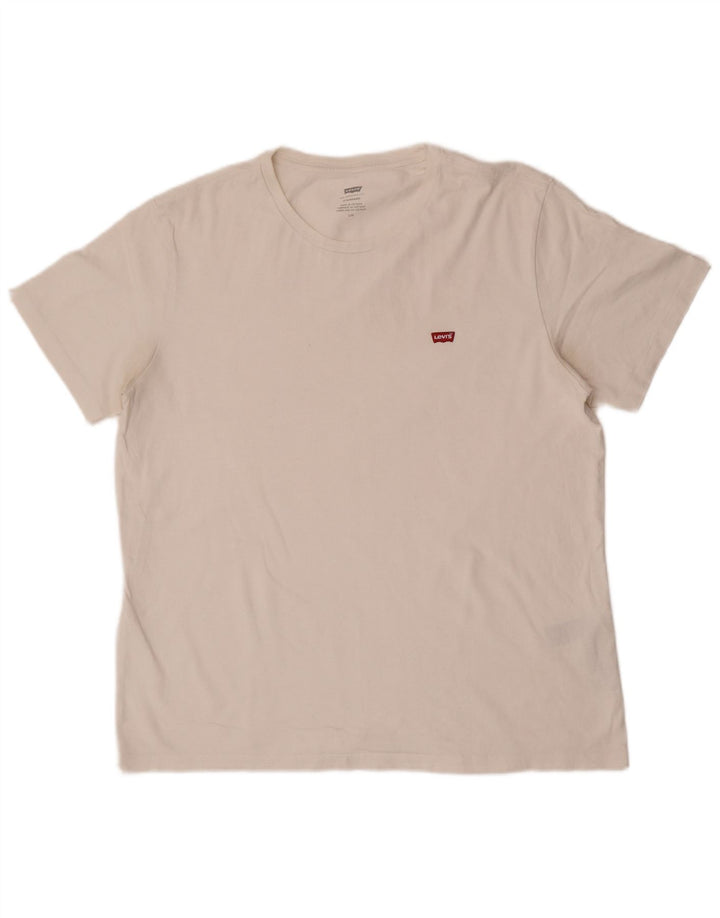 Ανδρικό μπλουζάκι Levi's Standard Top Large White Βαμβακερό