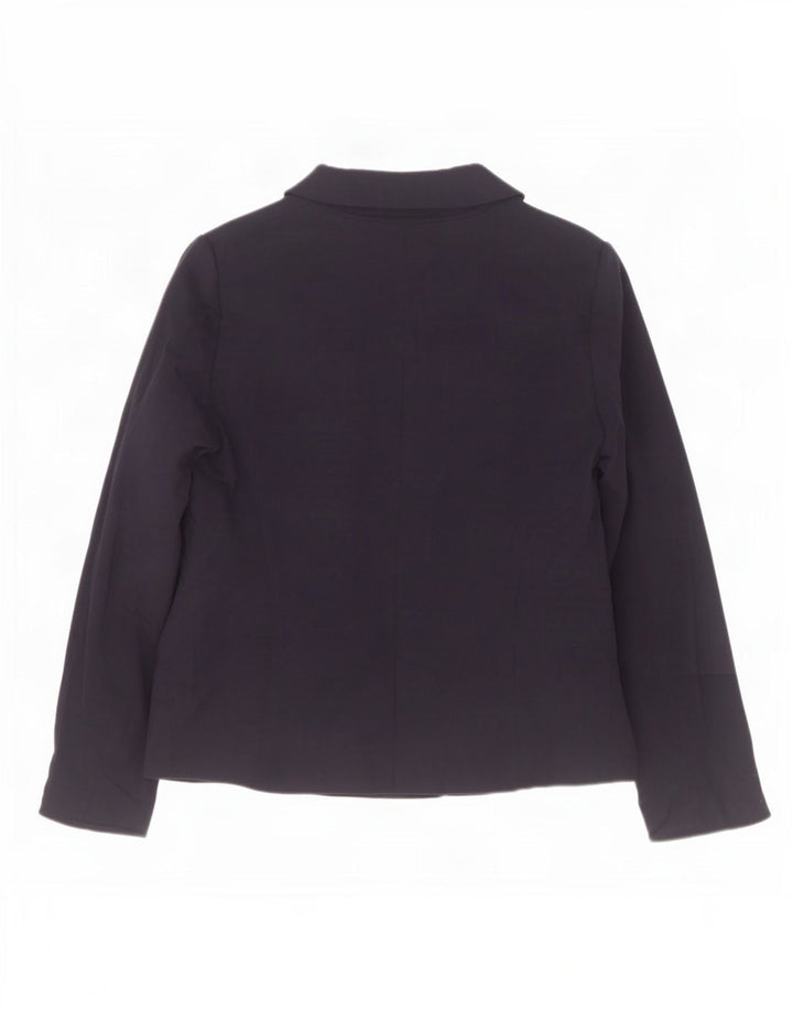Zara Γυναικείο Μπουφάν 1 Κουμπί Blazer UK 18 XL Navy Blue Viscose