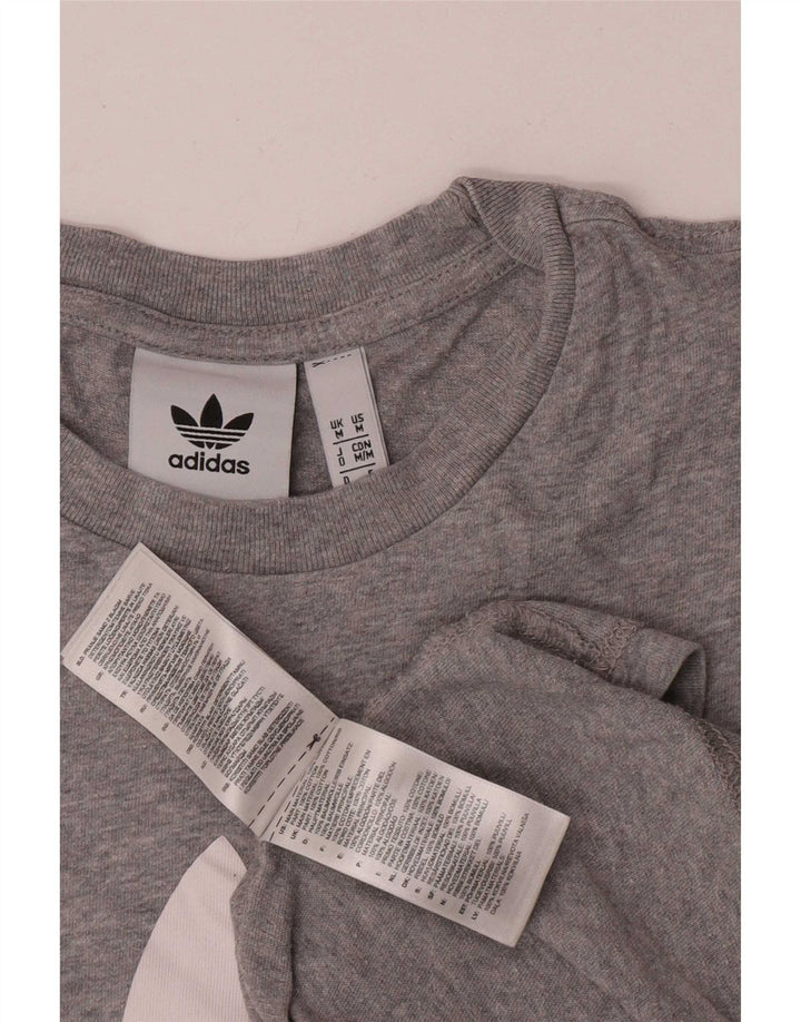 Ανδρικό γραφικό T-Shirt Adidas Top Μεσαίο γκρι βαμβακερό
