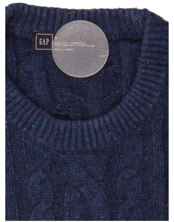 Ανδρικό πουλόβερ Gap Crew Neck Jumper Small Navy Blue Lambswool