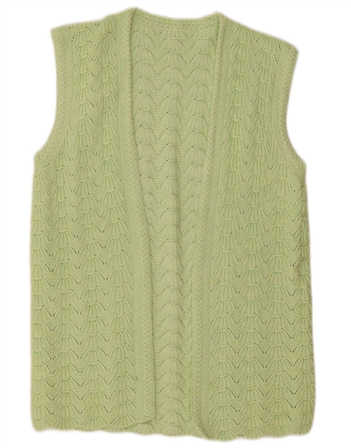 Vintage γυναικείο ανοιχτό πουλόβερ UK 14 Medium Green