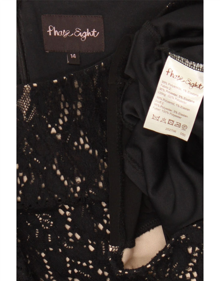 Phase Eight Γυναικείο φόρεμα με μανίκια 3/4 UK 14 Medium Black Floral