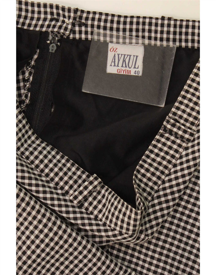 Vintage Γυναικεία Midi Φούστα EU 40 Medium W30 Black Gingham