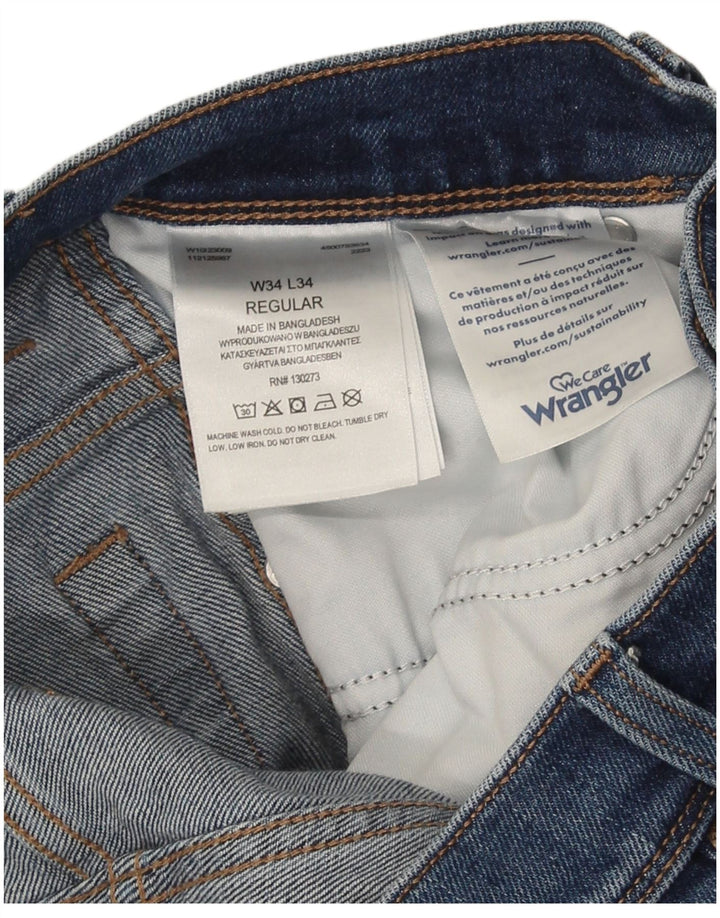 Ανδρικό τζιν Wrangler ίσιο W34 L34 Μπλε βαμβακερό