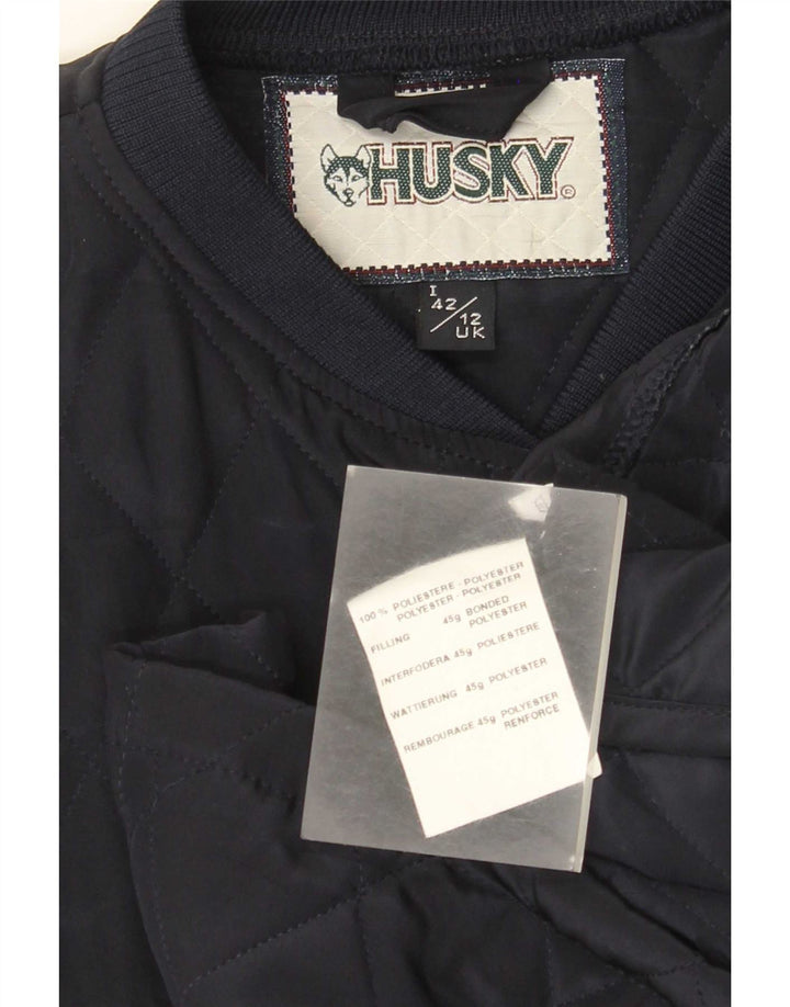 Husky γυναικείο καπιτονέ μπουφάν UK 12 Medium Navy Blue Polyester