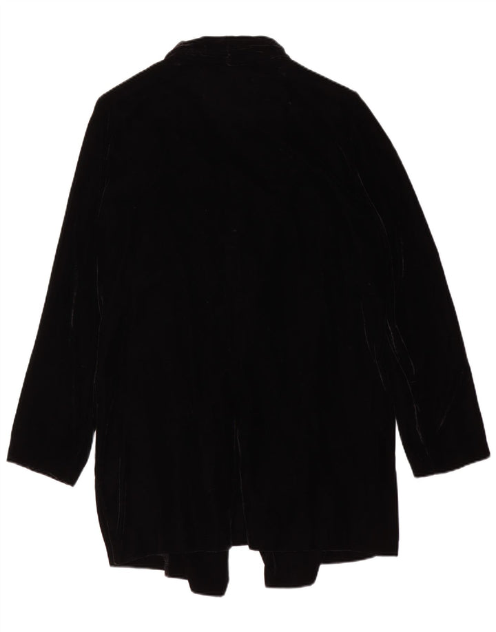 Sasha Γυναικείο Open Velor Blazer Jacket UK 14 Large Black Viscose