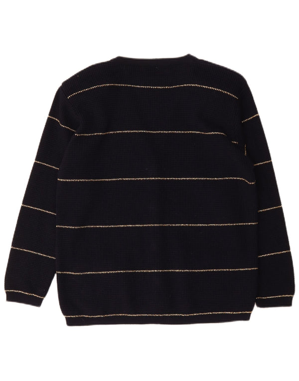 Γυναικεία ζακέτα Kyber UK 16 Large Navy Blue ριγέ μαλλί