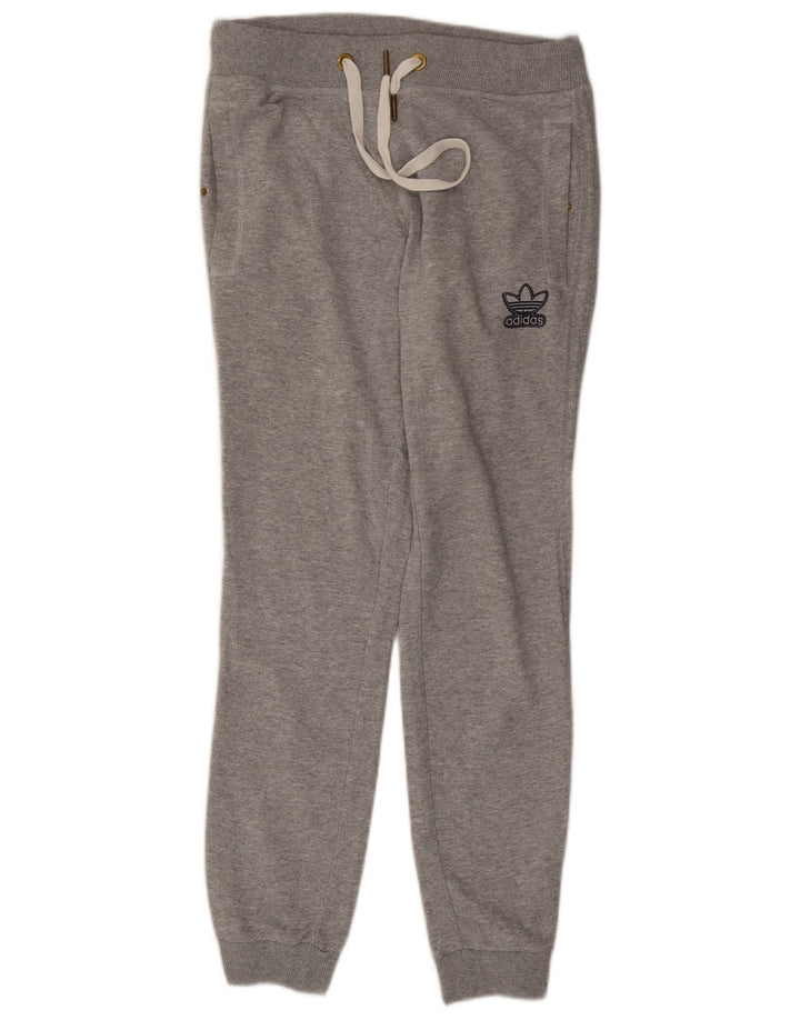 Γυναικεία αθλητική φόρμα ADIDAS Παντελόνι Joggers UK 14 Βαμβακερό μεσαίο γκρι