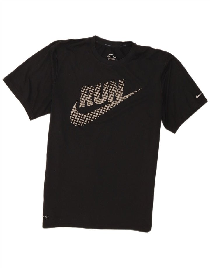 Ανδρικό γραφικό μπλουζάκι Nike Dri Fit, μεσαίο μαύρο πολυεστέρα