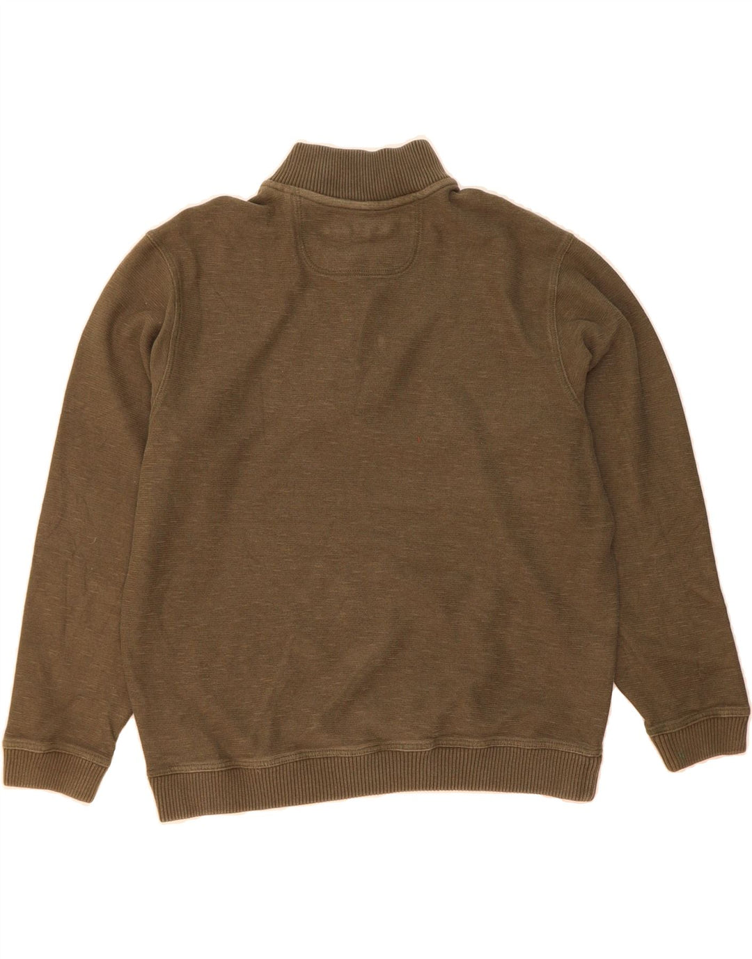TOMMY BAHAMA Mens Button Neck Sweatshirt Jumper Medium Khaki Cotton Vintage Tommy Bahama and Second-Hand Tommy Bahama from Messina Hembry 