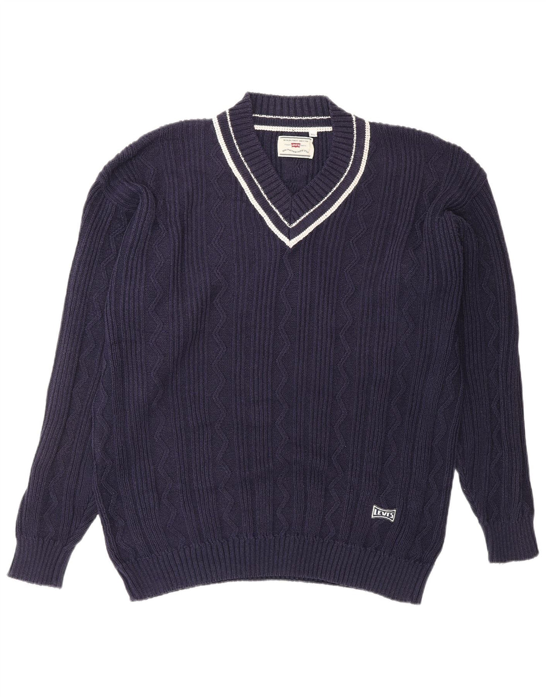 Ανδρικό πουλόβερ LEVI'S με V λαιμόκοψη XL Navy Blue