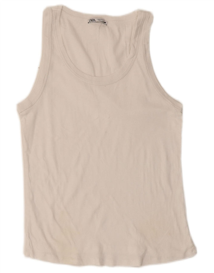 Zara Γυναικείο Γιλέκο Τοπ UK 12 Medium White