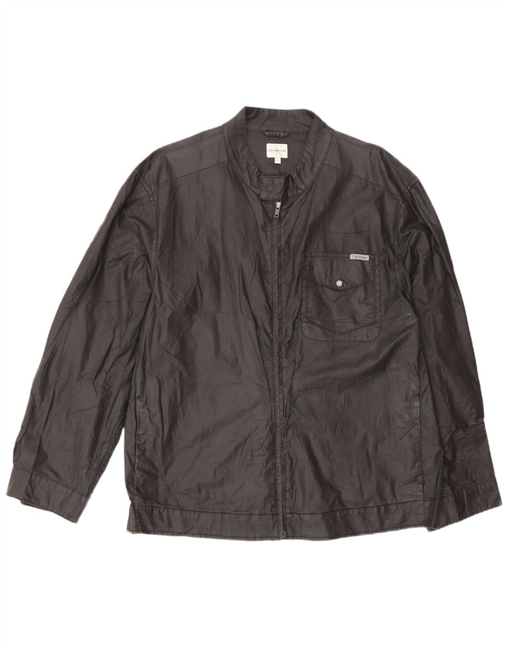 Calvin Klein Jeans Ανδρικό Bomber Jacket UK 44 2XL Γκρι βαμβακερό