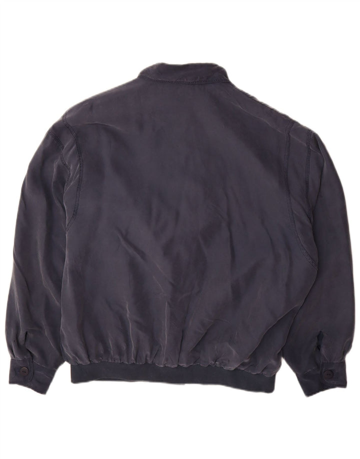 Ανδρικό μπουφάν VINTAGE Bomber IT 48 Medium Navy Blue Silk